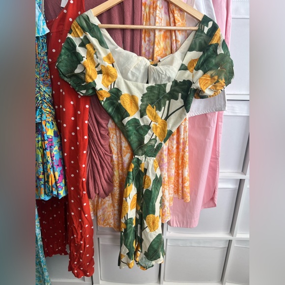 Anthropologie Farm Rio Cutout Tie-Back Romper - Picture 5 of 6